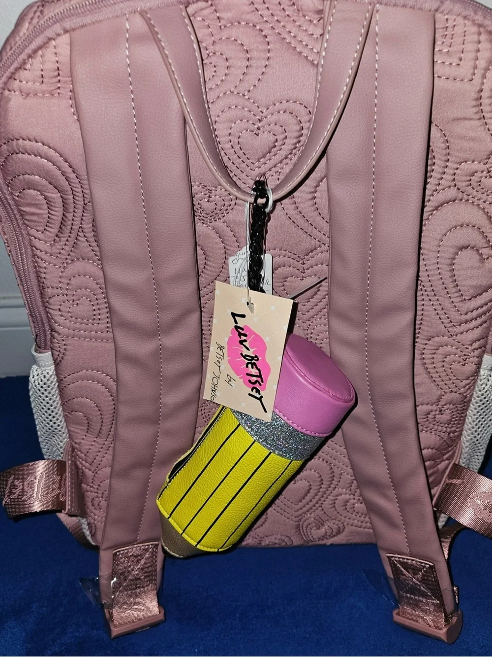 NEW BETSEY JOHNSON PINK BACKPACK WITH PURSE